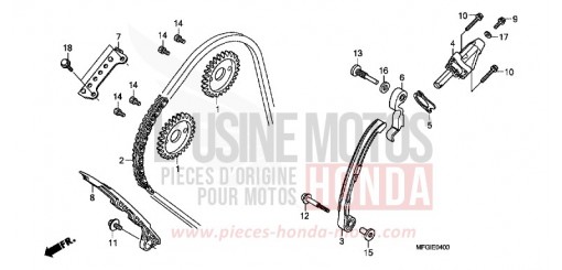 CAM CHAIN/TENSIONER CB600F3A de 2010
